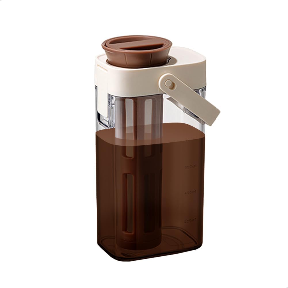 watchget Cold Brew Coffee Maker, 1000ml/35oz Iced Tea and Coffee Brewer with Removable 350 Mesh Filter, Portable Space-saving and Airtight Seal