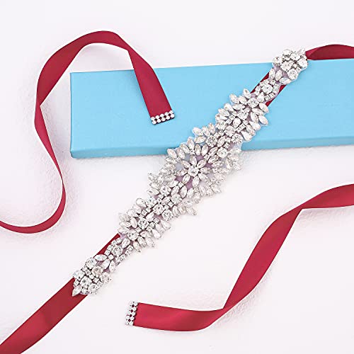 Crystal Bridal Belt Sparkle Rhinestone Wedding Dress Belt Sash for Bridesmaid Dress2