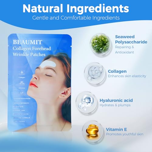 Okela Forehead Wrinkle Patches Overnight 20 pcs with Collagen Anti Wrinkles Beauty - image 7