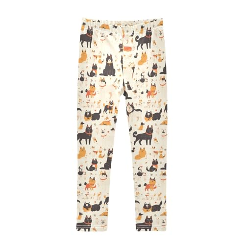 KLL Pet Dogs Toddler Baby Girl Cotton Leggings Casual High Waisted Athleisure Pants Exercise