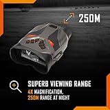 Night Vision Goggles - Nightfox Ember Infrared Night Vision Binoculars, Easy to Use, Large Screen, 4x Zoom, 250m Range, 4K Video, NVG Goggle Binocular for Wildlife, Camping - Image 8