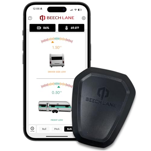 Wireless RV Leveling System, Made in the USA, User-Friendly Phone App With Real-Time Precise Leveling Measurements, Advanced Wireless Camper Leveler, Included AA Batteries, Patented