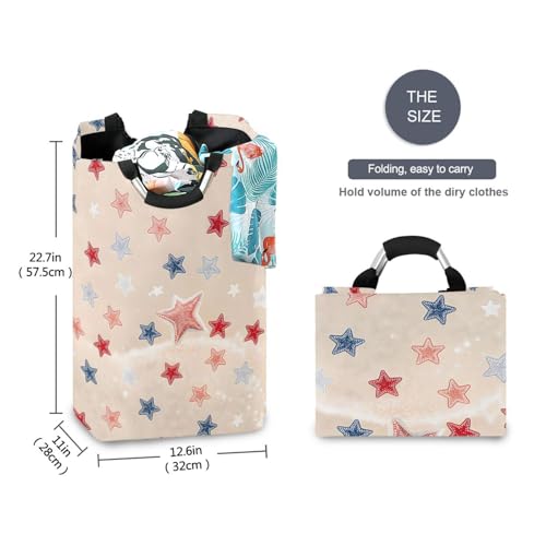 Panier à linge coloré 50L étanche et pliable avec poignées solides - 6