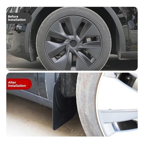 Guardabarros para coche Tesla Model Y 2025: protección flexible contra salpicaduras 5