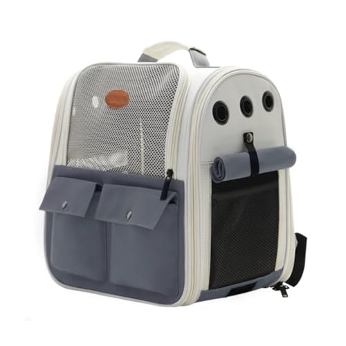 TravelAce ペット リュック 犬 猫 カーテン付き 折り畳み式の 猫キャリーバッグ バッグ ファッション ペットキャリー キャリーバッグ 折りたたみ式 通気性 丈夫 耐久性 コンパクト収納 快適設計 軽量 透明窓付き 旅行 通院 防災用 出かける