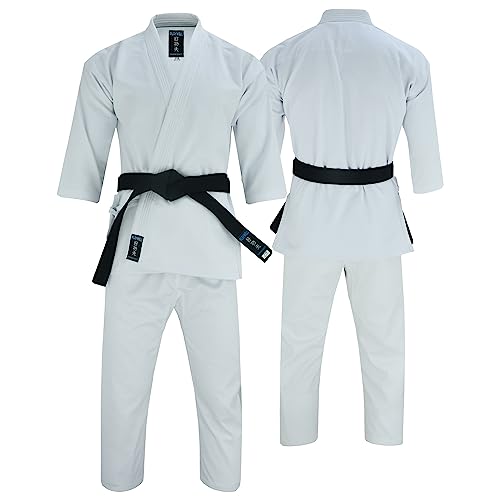 Uniforme de karaté adulte coupe athlétique mince en tissu robuste de 410g