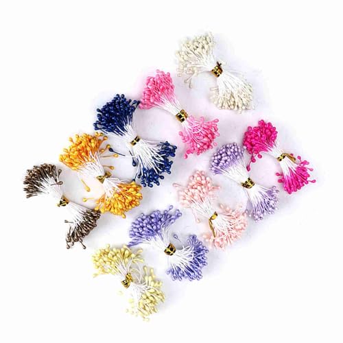 Estambres de flor artificial hechos a mano 900 piezas miniatura 4