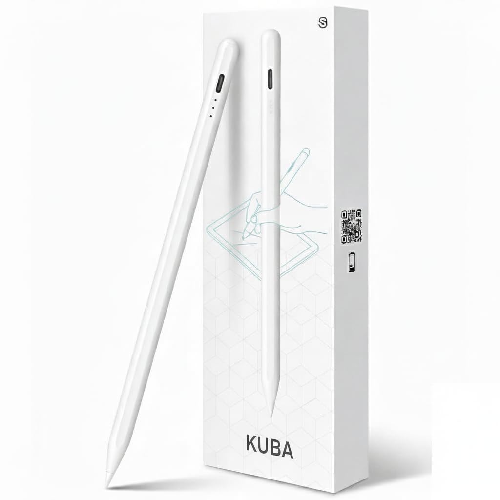 Universal Stylus Pen,Compatible iPad Pencil, Ultra High Precision Sensitivity, Stylus Pen Compatible with iPad Palm Rejection, Tilt Sensitivity, Magnetic Attachment White