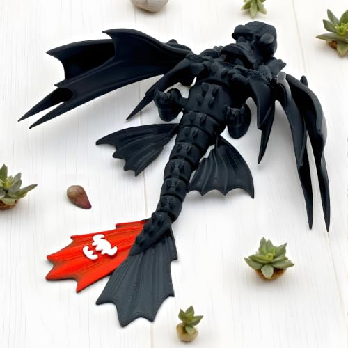 Image of Azoth Adorable Toothless Dragon - Night fury Collectible Toy for Boys, Girls & Anime Lovers - Dragon Action Figure Toys for Teenagers & Toy Collectors (Combo Edition)