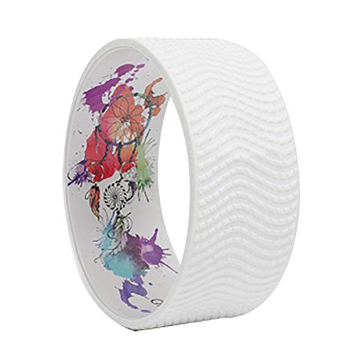 MEHE HOME Fashion Monternet Print Yoga Wheel Dharma Wheel Massage Wheel Natural Silicone Outer Ring Removable 4 Colors Optional