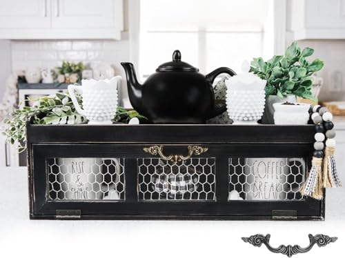 Felt Creative Home Goods Farmhouse Chicken Wire Countertop Shelving Organizer,