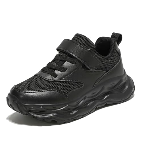 Boys Girls Sneakers Kids Shoes Non-Slip with Soft Rubber Sole Lace-up Athletic Shoes Casual Fashion Footwear