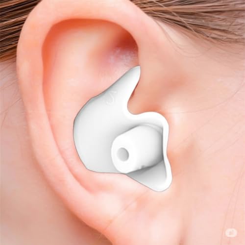 Image of Waterproof Silicone Swimming Plugs (2 Pairs) | Reusable Soft Water Protection with Storage Case for Bathing, Surfing, Sleeping, Study & Travel | Comfortable Fit for Adults & Kids