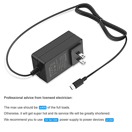 Shnitpwr 5V 3A Usb C Power Supply Adapter For Raspberry Pi 4 Type C Power Converter Cord 100~240V Ac To Dc 5 Volt 3000Ma Transformer Compatible With Raspberry Pi 4 Model B 1Gb / 2Gb / 4Gb #TOP6