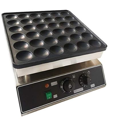 36-Platz Waffeleisen 1000W Edelstahl Waffelautomat Kommerzielle Waffelmaschine mit Antihaftbeschichteten, Waffle Maker Einstellbare Temp & Zeit Belgischen Waffeleisen für Mini Kreisförmige Waffeln – Bild 8