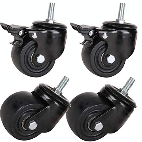Roulettes filetées M12 robustes en nylon pour supporter une charge lourde d'une tonne