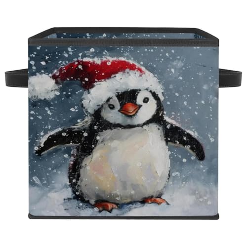 Boîte de rangement de Noël pingouin pour armoires et étagères cubes - 2