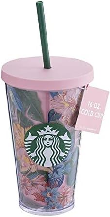 Amazon スターバックス Ban Do コラボ タンブラー コールドカップ スタバ 台湾 海外 バンドゥー ストロー付き 花 アニメ 萌えグッズ 通販