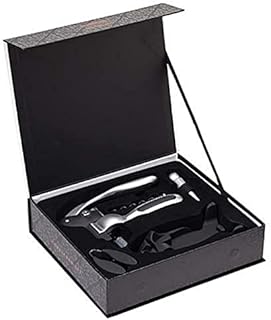 BarCraft Lever-Arm Corkscrew Gift Set, 1 Kit,Silver