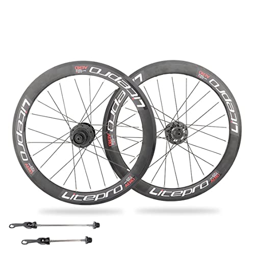 Llanta Bicicleta 20" 451 Liberación Rápida Llantas De Aleación Freno De Disco V Freno Juego Ruedas Bicicleta Cojinete Sellado 4 Palin Para 8 9 10 11 Velocidad ( Color : Black , Specification : 451 ) Cover