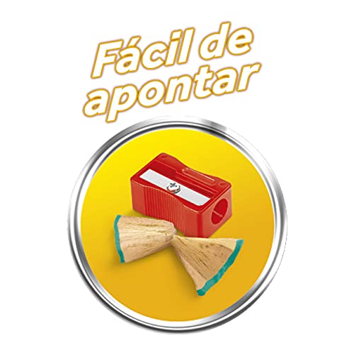 Lápis Preto BIC Evolution, Grafite Nº 2HB, Com Borracha, Corpo Verde Hexagonal, Com 4 Unidades, 8459