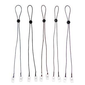 Bestonzon 5-delige servetten clip-bib ketting, flexibele lanyard servethouder, lanyard schouderband voor ouderen…