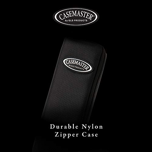 Casemaster Salvo Slim Black Nylon Dart Case With Space For Open Flights, 6 Accessory Holding Pockets And 3 Steel Or Soft Tip Darts #TOP6