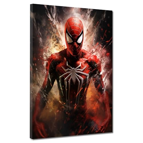 Beautiful Pop Art Spider Leinwandbild Wandbild Man Film Kunstdruck Deko Gr&ouml;&szlig;e 30x40x2cm