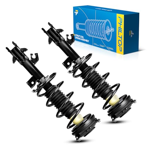 Image of PHILTOP Front Struts Versa 2007 2008 2009 2010 2011 2012, Complete Struts and Shocks Absorber Assembly, Quick Suspension Loaded Struts with Coil Spring 172351 172352 Set of 2 4SAA674