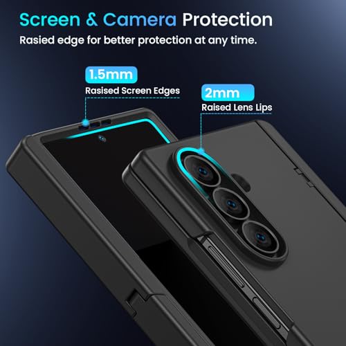 Caka Magnetic for Samsung Galaxy Z Fold 5 Case with Hidden Kickstand Black by Caka - Used condition - Image 7