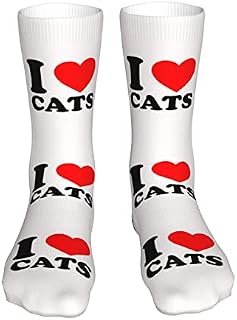 883 Compression Socks I Love Cat Crew Socks Non Slip Athletic Socks Soft Sports Socks For Jogging Trekking Hiking 40cm