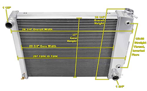 Champion Cooling, Chevrolet Small Block Camaro 3 Row All Alum Radiator, Cc337 #TOP7