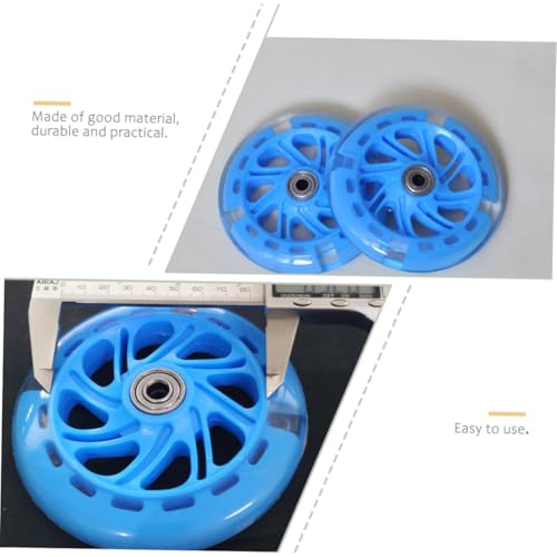Ruedas de entrenamiento luminosas Holibanna 2 piezas de 1 pulgada con rodamientos y estabilizadores para bicicleta miniatura 5