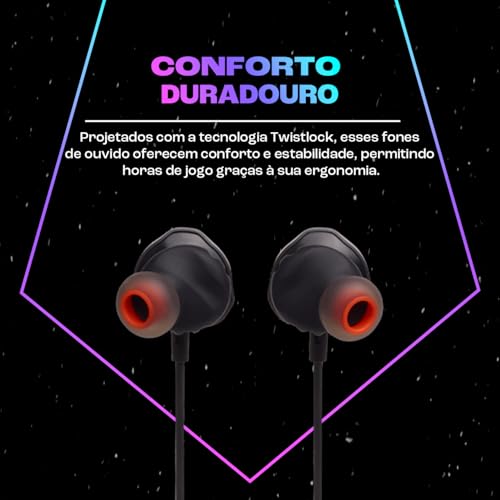 JBL, Fone de Ouvido Gamer Com Fio, Quantum 50 - Preto glide