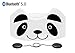 Produktbild Azzker Kinder Kopfhörer Kabelloses Bluetooth V5.0-Freisprech-Stirnband mit Ultradünnen Lautsprechern und Mikrofon-Kinderkopfhörern für Mädchen und Jungen, Schule, Telefonieren, Heim und Reisen (Panda)