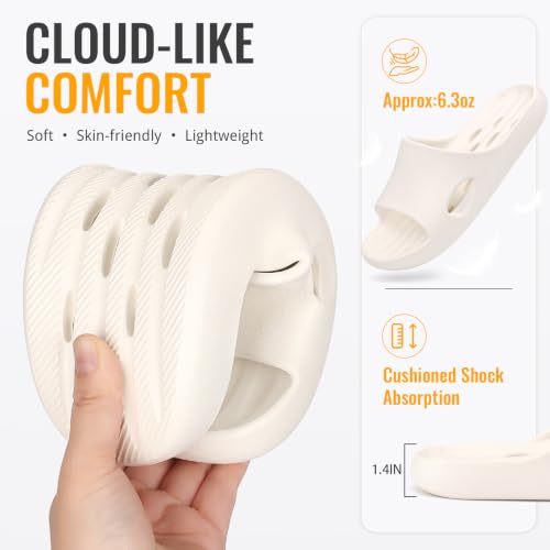 Image of Aoowoll Mens Shower Shoes With Holes Dry Quickly Bath Slippers Womens Non Slip Indoor Home Bedroom Pool Spa Guest College Dorm