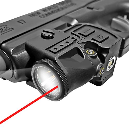 Laswin Flashlight Laser Sight for Pistol,Red Laser Light Combo with Magnetic Charging Battery Inside,Shockproof red Laser Flashlight Used for 1913 Picatinny Handguns and Shotguns