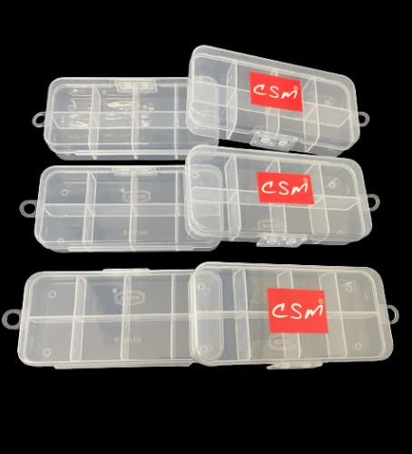 C.S.M CSM 8 Grid Compact Small Size Jewelery Boxes (PACK OF 6 BOXES) - for Home & Locker-picture-17