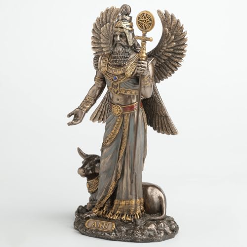 Estatua de Anu Rey Mesopotámico en Resina y Bronce 9.16 pulg miniatura 7