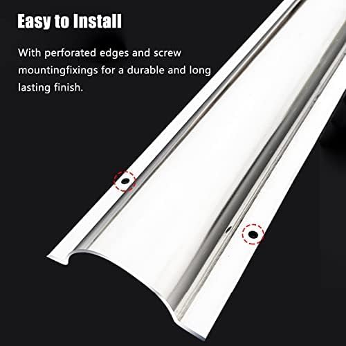 Cubiertas De Cables De Suelo para Cables, Corrector De Cables Pintable, Canaleta Resistente Al Calor, Gestión De Cables De TV Montada En La Pared De Acero Inoxidable,Regular,Cable De 4 Cm/1,6 Pulg