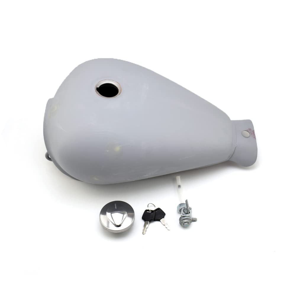 9L 2.4 Gallon Cafe Racer Chopper Tank Motorcycle Vintage Customs Bike Fuel tanks Gas Can Retro Petrol (Color : No painting)