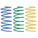CULER 10PCS Juguete del Resorte Ligero de plástico Durable Creativo Espiral Fuentes muelles helicoidales Muelles para Gatitos de los Gatos Mascotas Color al Azar