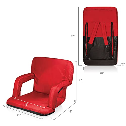 Image of Picnic TIME NCAA Ohio State Buckeyes Ventura Reclining Stadium Seat with Back Support - Bleacher Seat - Beach Floor Chair