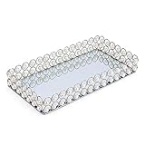 Taille: 36.5x19.5x5.5cm HMEILI Perle Bijoux Collier Collier Boucles d\'oreilles Afficher Plateau Légère Luxe Bijoux Boucles d\'oreilles Boucles d\'oreilles Collier Bijouterie Plateau de Stockage (Color : Silver)