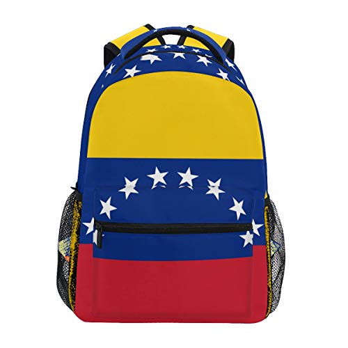 DEZIRO - Mochila Escolar con diseño de la Bandera de Venezuela