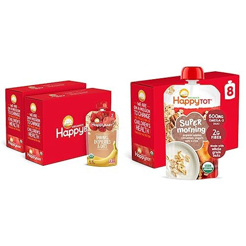 Happy Baby Stage 2 & Stage 4 organic baby food duo