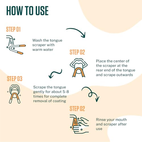 Dalip Tongue Scraper – Stainless Steel Tongue Cleaner – Reusable Non-Slip Handle Design – Easy to Use Tongue Cleaning Tool for Men & Women – Personal Hygiene Accessory for Home & Travel - 1 Pack