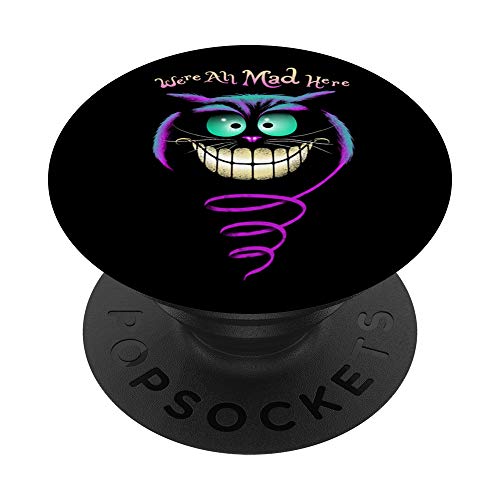 Cheshire Cat We're All Mad Here - Cute Girls and Boys Gift PopSockets PopGrip: Swappable Grip for Phones & Tablets