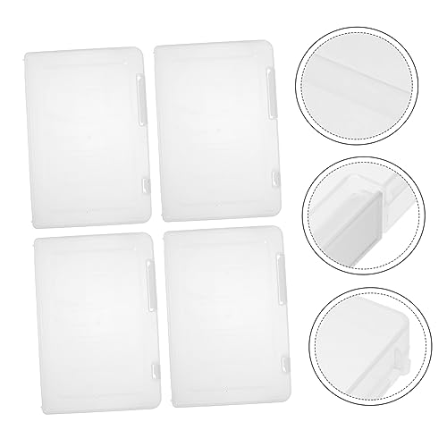 Boîte de rangement transparent pour documents et magazines | Lot de 4 box - 7