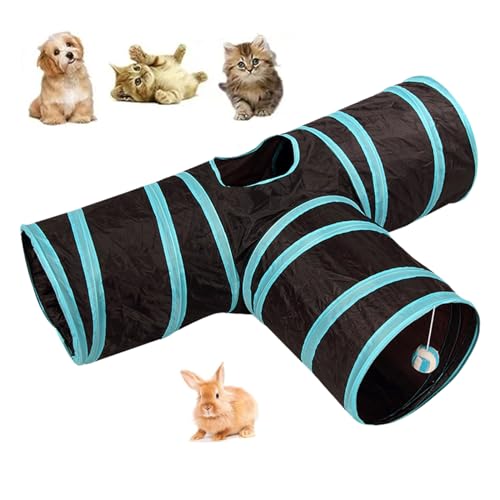 Túnel para Gatos Túnel de Mascotas Plegable Juguete del Gato para Mascota, Conejos, Gatos y Perros, Interiores y Exteriores